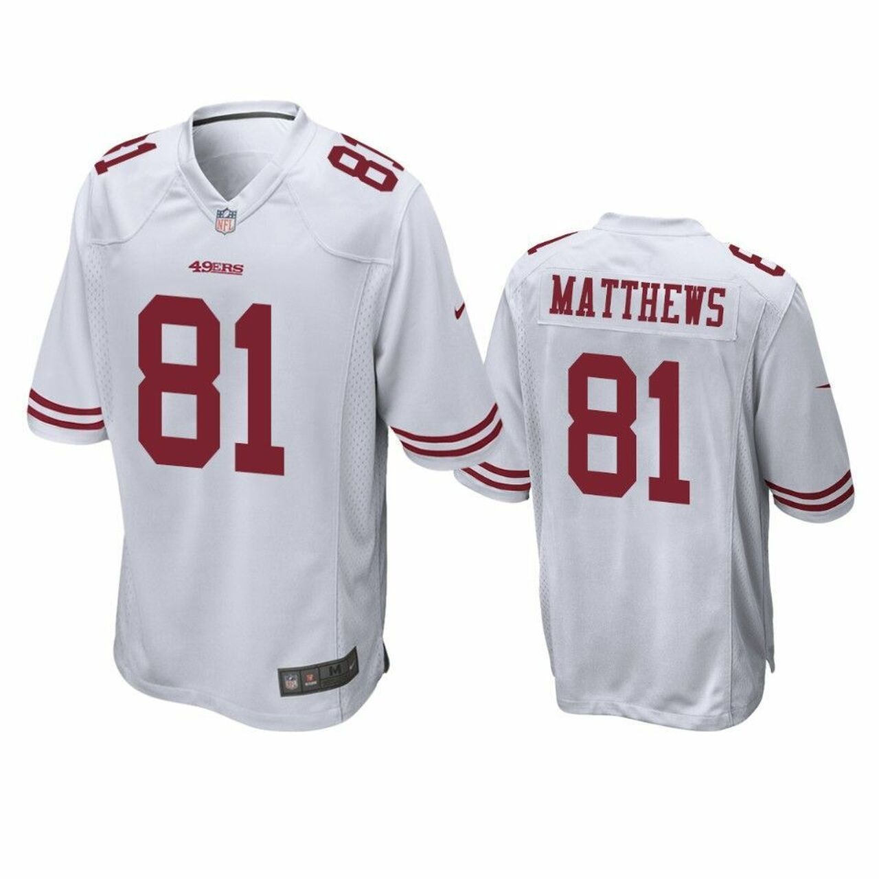 Men San Francisco 49ers 81 Jordan Matthews Nike White Game Player NFL Jersey